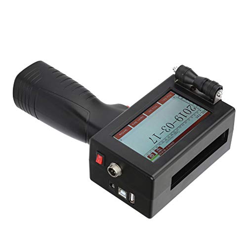 Handheld Inkjet Printer 300DPI with Touch Screen, Date QR Code Label Logo Trademark Printing Machine