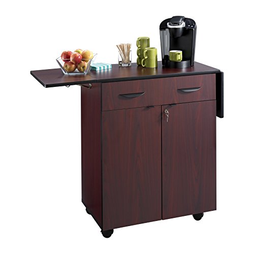 Safco Hospitality Service Cart in Mahogany