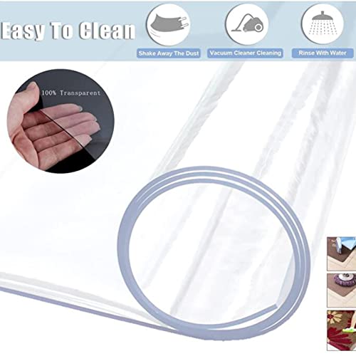 HOBBOY Hard-Floor Chair Mat Protector - PVC Clear Office Mat - Transparent Rectangle Floor Mat - 1.5mm Thickness - Custom Sizes