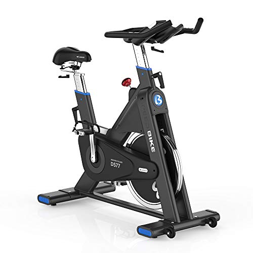 pooboo Pro Belt Drive Exercise Bike Stationary, Indoor Cycling Bike Trainer High Weight Capacity, Heavy Duty Flywheel with Commercial Standard by