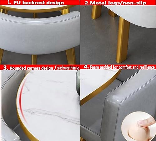 HM&DX 5-Piece Small Conference Room Negotiation Table and Chair Set