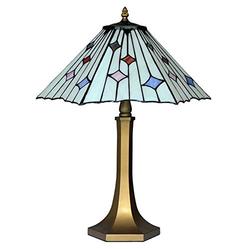 Tiffany Style Desk Lamps, European Retro Bedroom Bedside Desk Lamps Living Room Decoration Light for Bedroom Study Reading Office