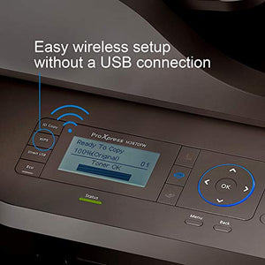 Samsung ProXpress M3870FW Wireless Monochrome Laser Printer with Scan/Copy/Fax, Mobile Connectivity, Duplex Printing, Print Security & Management Tools(SS378E)