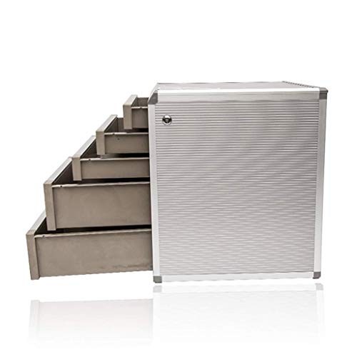 WASHLA Aluminum Alloy File Cabinet with Lockable Drawer Organizer