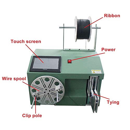 MXBAOHENG Automatic Cable Coil Wire Winder Binding Machine (220V)
