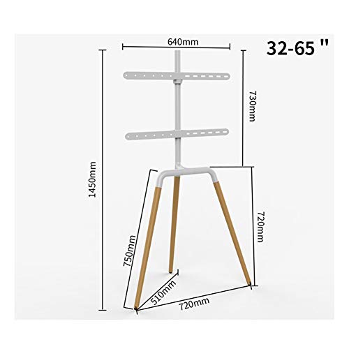Universal Tripod TV Stand for 32-65” TVs - 900° Swivel, Height Adjustable - VESA 600x400 - Full Motion TV Rack