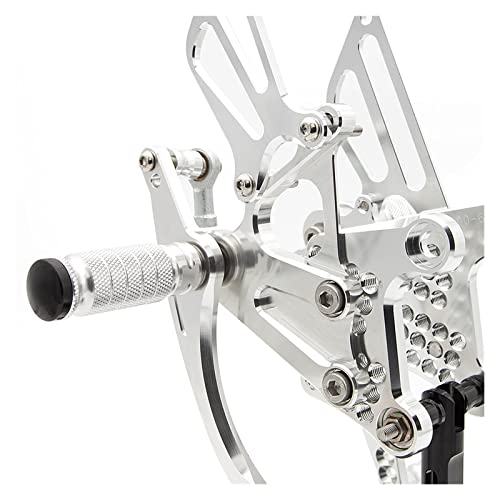 CORCI Motorcycle Rearset Footrests Foot Pegs for NSF100 NSR50 2004-2010 - Silver