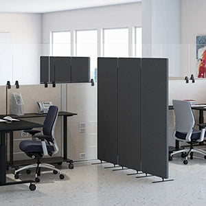S Stand Up Desk Store ReFocus Freestanding Acoustic Room Divider Office Partition (Ash Grey, 72" x 66", Zippered 3-Pack)