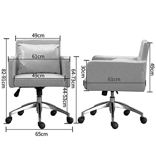 LWW Chairs,Fashion Mid-Back Sofa Task Chairs,Swivel Leather Computer Desk Chairs,for Home Office,Brown