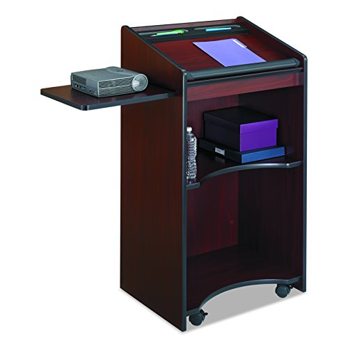 Safco Products 8918MH Executive Mobile Lectern, Mahogany