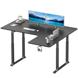 Dripex Electric Standing Desk, Adjustable Height, L-Shaped, Dual Motor, 4 Legs
