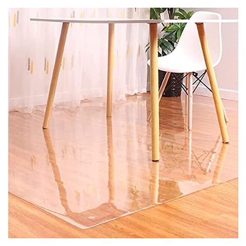 HOBBOY PVC Transparent Chair Mat Rug, Clear Floor Protector, Non Slip, Easy Clean - Multiple Sizes