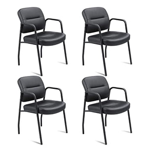 Devoko Executive Leather Guest Chairs with Armrest (4 Pack)