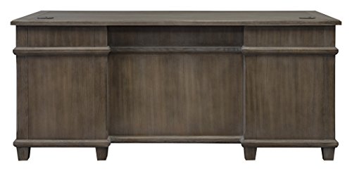 Martin Furniture Double Pad Desk, 68", Weathered Dove