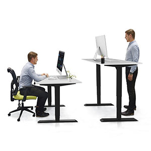 AIMEZO Electric Stand Up Desk Frame w/Dual Motor 50.8"H Height Adjustable Standing Desk Base Home Office DIY Ergonomic Workstation w/ 4 Memory Keypad