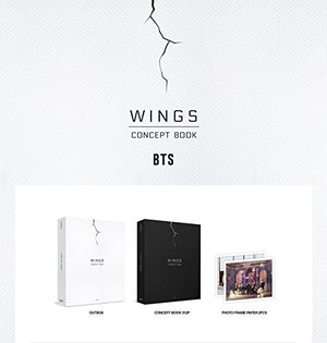 BTS Bangtan Boys - BTS Wings Concept Book+Photo Frame Paper+Lenticular+Extra Photocards Set