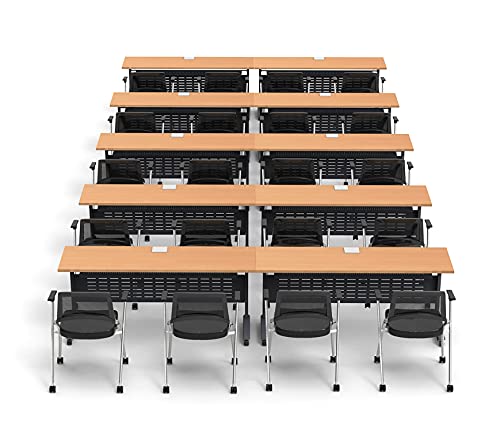 Team Tables 20 Person Folding Training Meeting Seminar Classroom Tables with Industrial Caster Z-Base - Model 5549