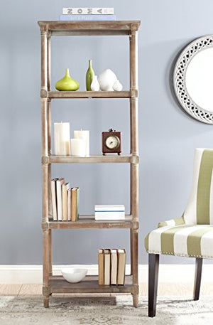 Safavieh American Homes Collection Odessa Washed Pine 5 Tier Bookcase