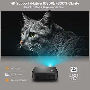 Tkisko Wifi Bluetooth Outdoor Video Projector 4K Supported