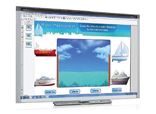 87” (7 feet Long by 4 feet Wide) Interactive whiteboard SBX885 and Projector for Collaborative presentations (SBX885 with Epson 575W Projector and Speakers)