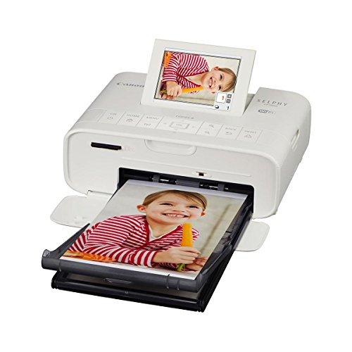 Canon SELPHY CP1300 Wireless Compact Photo Printer (White) + Canon RP-108 Color Ink Paper Set (108 Sheets of 4 x 6 Paper) + NeeGo Printer Cable + NeeGo Print Protector (100 Pack)