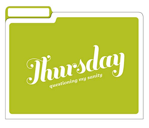 Knock Knock Days of the Week File Folders Set, Daily / Weekly Organizer Files (Set of 6, 11.5 x 9-inches)