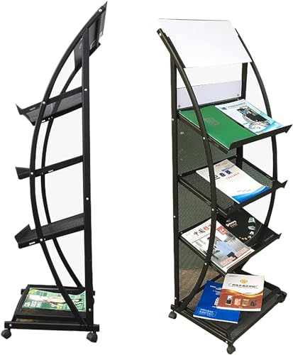 WEBERT Floor-Standing Magazine Rack Organizer Stand