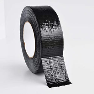 PSBM Black Duct Tape, 2 Inch x 60 Yards, 48 Pack, 7 Mil Thick, Heavy Duty Grade Adhesive for Repairing, Reinforcing, Patching and Sealing