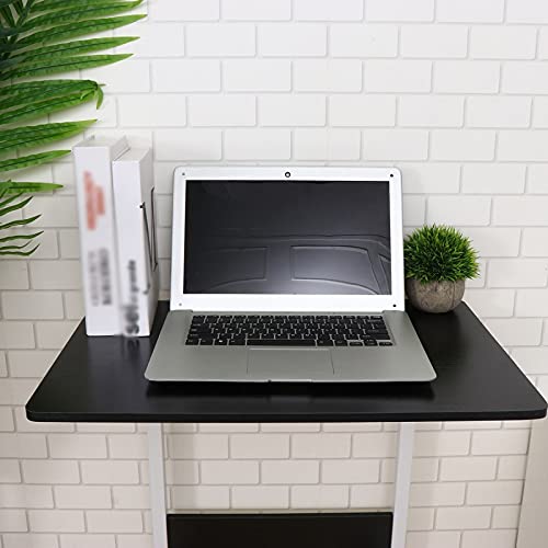 QWZYP Laptop Table Foldable Movable Bedside Desk Multifunctional Laptop Stand Lifting Side Table (Color : White)