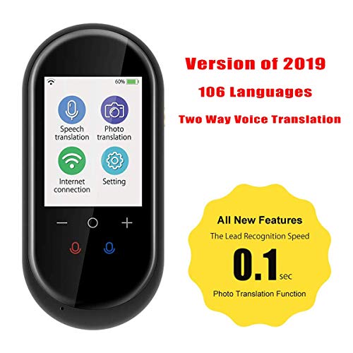 AkosOL Smart Language Translator Device with Voice 2.4 Inch Touch Screen - 106 Languages - WiFi - White
