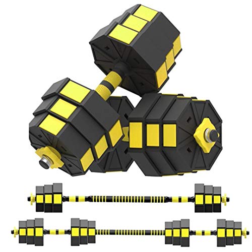 HADST 2020 New 2-in-1 Dumbbells Barbell Sets, Weights 22-66lbs, for Roman Weight Bench Weightlifting, Home Gym Fitness Equipment, Strength Training, for Beginners Professionals (66)