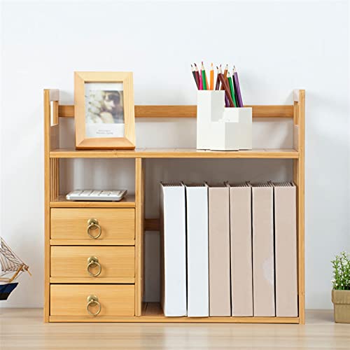 zxb-shop Bookshelf Simple Desktop Bookshelf Storage Rack Desk Small Storage Rack Desktop Organizer File Rack Wooden Large Capacity Bookcase