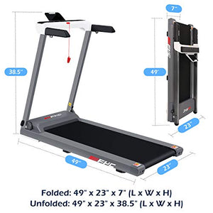 FYC Folding Treadmill for Home Electric Treadmill Exercise Running Machine Portable Compact Treadmill Foldable for Walking Home Gym Fitness Workout Jogging, Free Installation