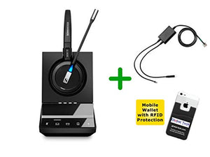 Polycom Compatible Sennheiser Wireless SDW 5016 Headset Bundle for Polycom Phones, Bluetooth Phones, PC/MAC - EHS Included | SoundPoint Phones: IP 335, IP 430, IP 450, IP 550, IP 560, IP 650, IP 670