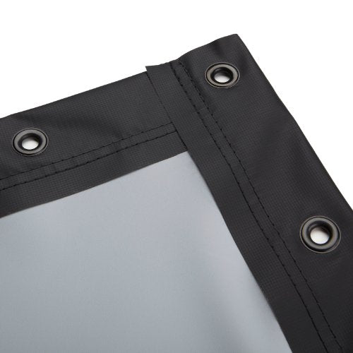 Carl's FlexiGray Projector Screen (16:9 | 10.5x18-Ft | 245-in | Folded) Finished Edges & Grommets, DIY Projection Screen, HD, Low Ambient Light, Tensioned, Outdoor, Portable, High Contrast Grey