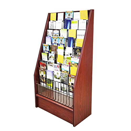 FixtureDisplays® 9 Tier Literature Rack Brochure Holder - Red