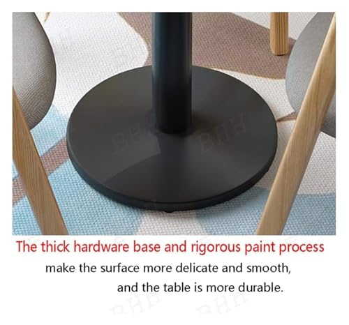 DioOnes Table Set with Chairs - 60cm Small Round Dining Table and Leisure Sofa Cloth Seats