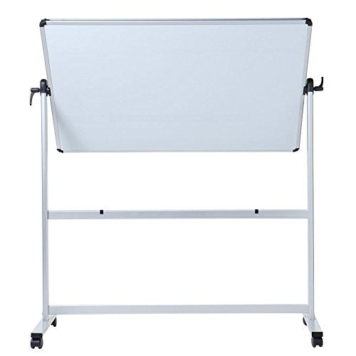 VIZ-PRO Double-Sided Magnetic Mobile Whiteboard,72 x 40 Inches Aluminium Frame and Stand