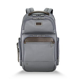 Briggs & Riley @Work Laptop Backpack for women and men. Fits up to 15.6 inch laptop. Business Travel Laptop Backpack with RFID Blocking Pocket, Grey
