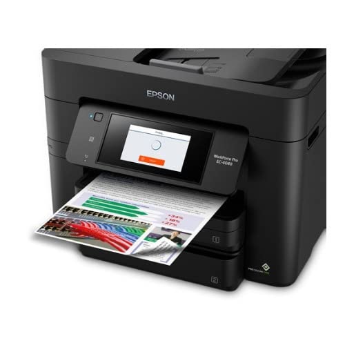 Epson Workforce Pro EC-4040 Inkjet Multifunction Printer Starter Bundle (5 Items)