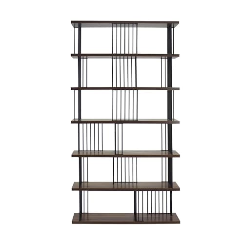 DAVEE Modern & Contemporary Antique Wood 6-Tier Bookcase