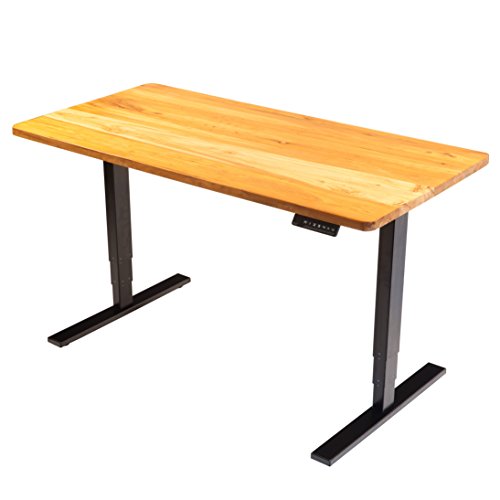 Lihidesk LJ202 Electric Height Adjustable Standing Desk Frame Only/Sit Stand - Dual Motors Electric Motorized Desk Base with LCD Digital Memory Keyboad, 3 Segments (Black)