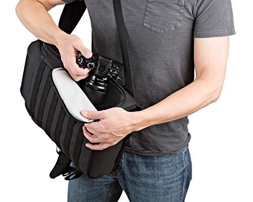 Lowepro ProTactic 350 AW II Modular Backpack with All Weather Cover for Laptop Up to 13 Inch for Professional Cameras, Mirrorless, CSC and Drones, LP37176-PWW, Black