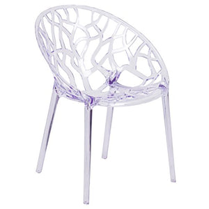 Flash Furniture 4 Pk. Specter Series Transparent Stacking Side Chair