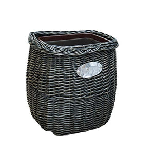 Indoor Trash Cans Square/Oval Garbage Container Bin，Small Woven Basket Trash Can Wastebasket，for Bathrooms/Kitchens/Home Offices/Craft/Laundry Garbage Cans for Kitchen Office Outdoor