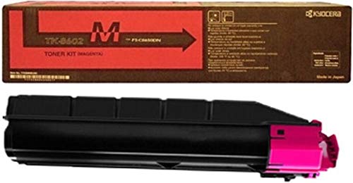 Kyocera 1T02MNBUS0 Model TK-8602M Magenta Toner Cartridge For use with Kyocera ECOSYS FS-C8650DN Color Laser Printer, Up to 20000 Pages Yield at 5% Average Coverage
