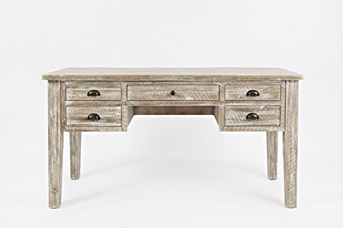 5-Drawer Desk in Gray Finish
