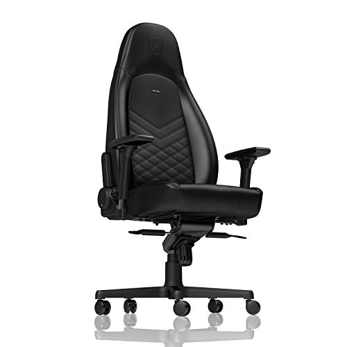 noblechairs ICON Gaming Chair - Office Chair - Desk Chair - PU Faux Leather - Ergonomic - Cold Foam Upholstery - 330 lbs - Racing Seat Design - Black