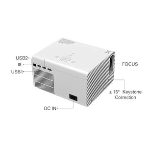 None Portable LED Video Projector Home Theater Compatible