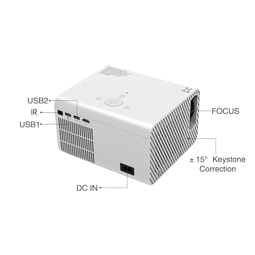 Portable Projector LED TV Video Projector Mobile Movie Home Theater - Compatible